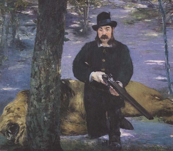 Edouard Manet Eugene Pertuiset,le chasseur de lions (mk40) Norge oil painting art
